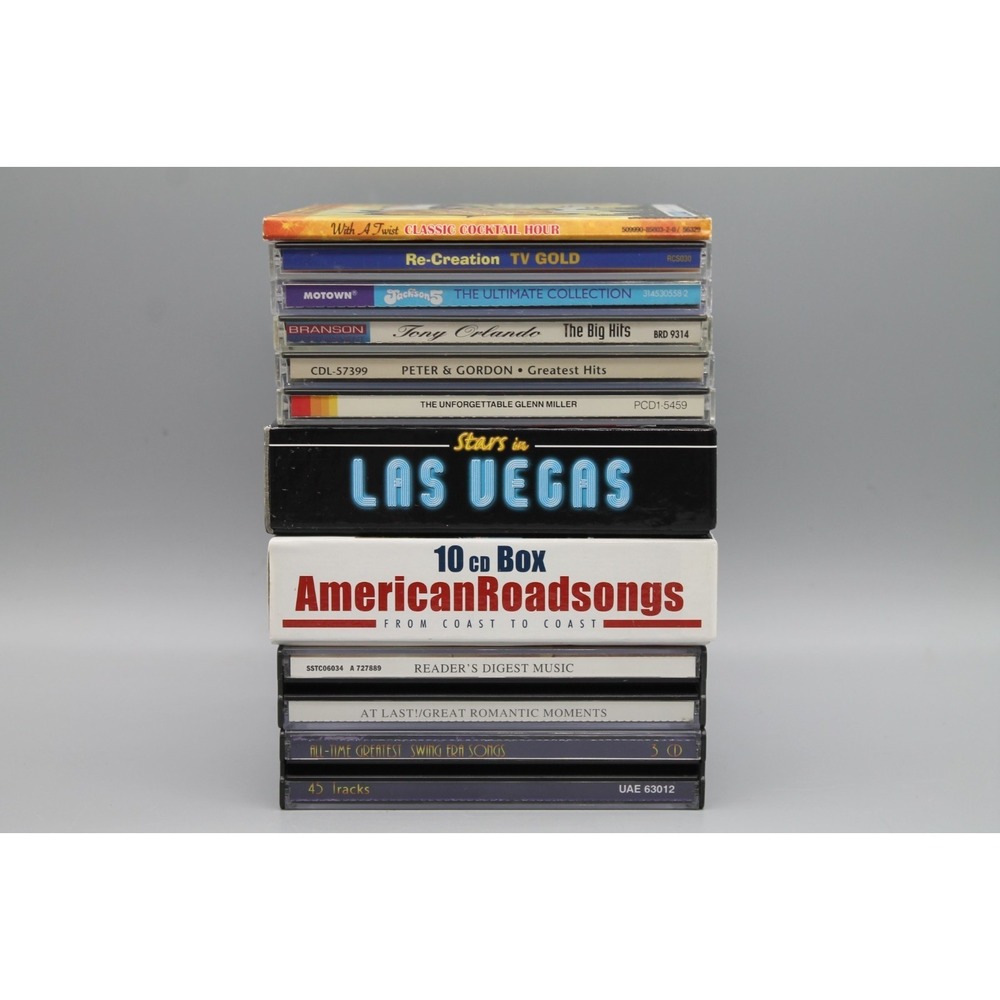 Mixed Music CD Lot Classic Rock Oldies Swing Jazz Motown Easy Listening Box Sets